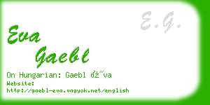 eva gaebl business card